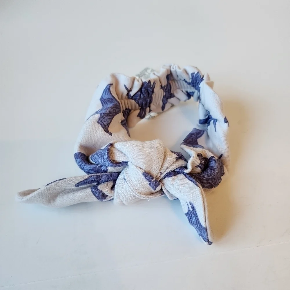 Kate Quinn Organic Cotton “Purple Dinosaur” Elastic Headband L NWT